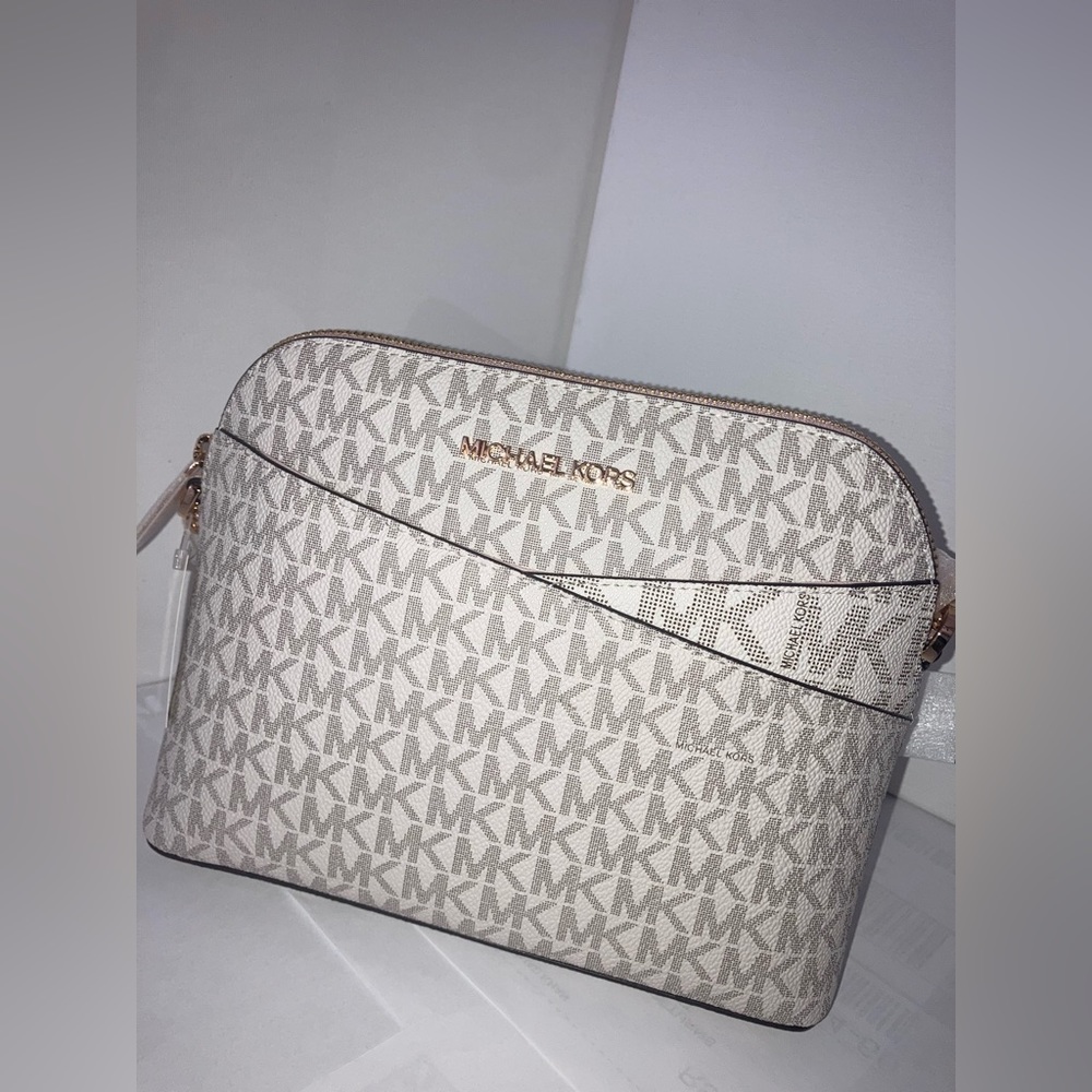 NEW Michael Kors Jet Set Travel Medium Logo Dome Crossbody Bag